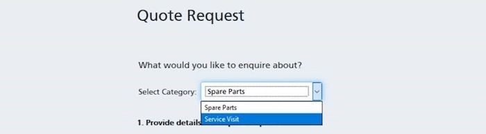 Service quote request